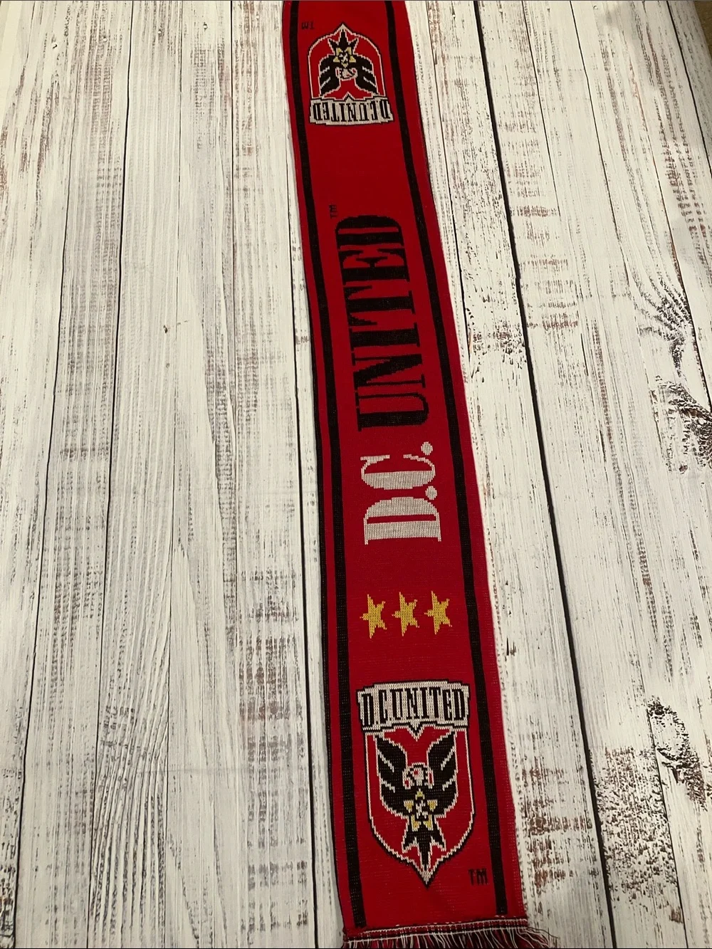 D.C. United Soccer Scarf - Red & Black